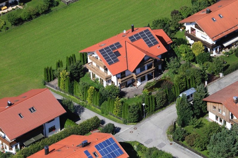 Luftbild von der Ferienwohnung in Gelting (Geretsried)