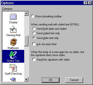 Styled text