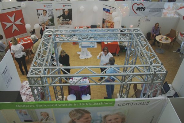 Messestand von oben